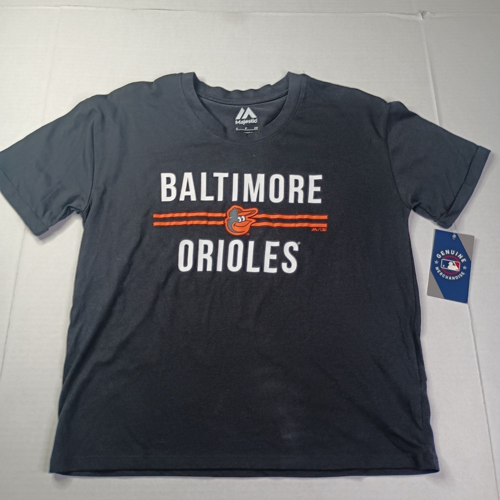 Majestic Baltimore Orioles Short Sleeve T-shirt Women's Size S Small Black MLB